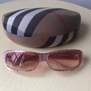 Burberry Pink Plaid Sunglasses